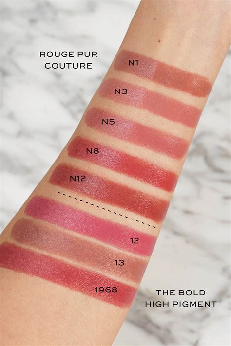 yves saint laurent rouge pur couture lipstick swatches|ysl lipstick rouge pur 22.